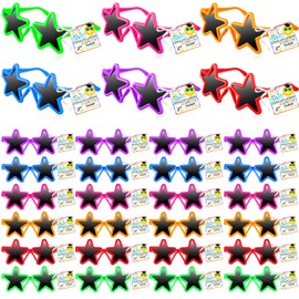 24 Set End of the School Year Gifts for Students Kindergarten Star Sunglasses with Blessing Card Neon Sunglasses Gifts for Preschool Graduation Party Favors Last Day of SchoolPresent from Teacher