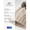 Neverless® Women's Bobble Hat with Fleece Lining Bobble Hat Knitted