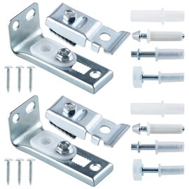 LEONTOOL Bi-Fold Door Hardware Kit, 2 Door Set, Bi-fold Door Hardware Kit, Closet Hardware Kit, Parts, Folding Door Hardware, Sliding Door Hardware, Top and Bottom Pivot Bracket, Guide Roller, Door