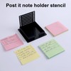 Sticky Note Holder with Stencil 2 Pcs, Post it Note