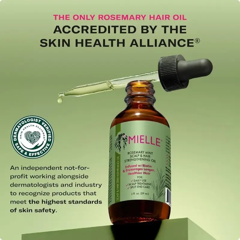 Aceite Capilar Mielle Organics Con Romero Y Menta, Puntas Ab