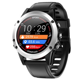 Fitness Tracker with Heart Rate Pulse Blood Pressure Measurement Compass Sleep Step Number Colour Display Smartwatch Bracelet Watch - 9714/7