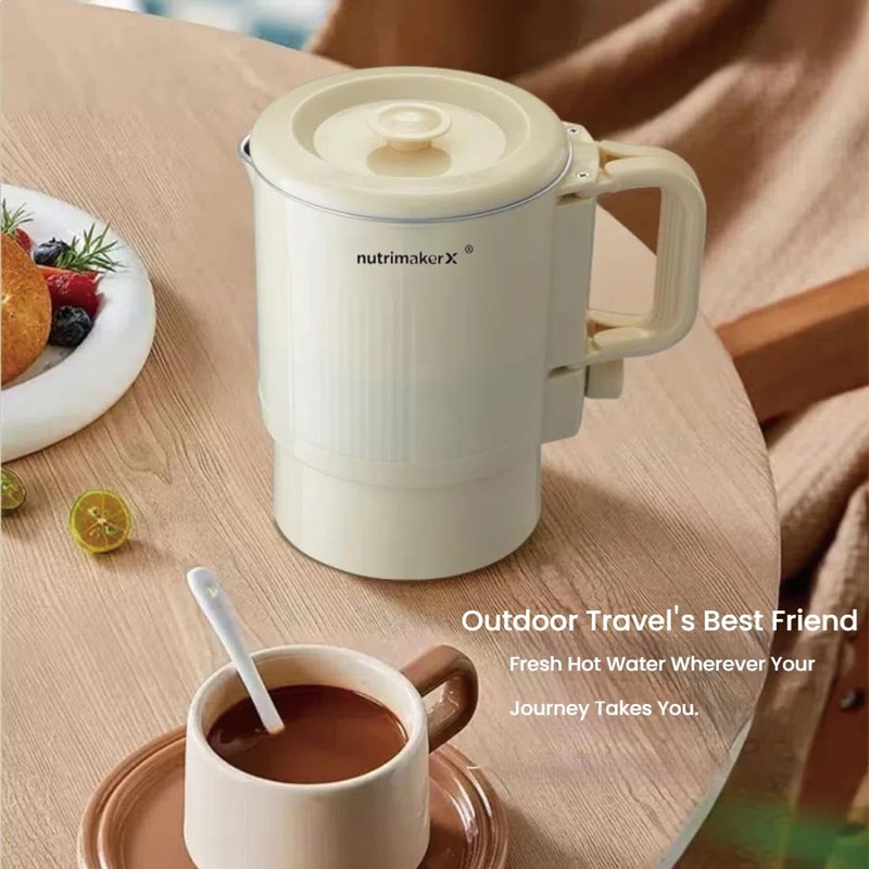 Premium Travel-Friendly Foldable Electric Kettle - 21oz Hot Water Boiler
