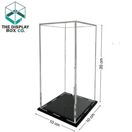THE DISPLAY BOX CO | Caja de Acrílico Exhibición Vitrina Transparente Display de Acrilico Exhibidor para Colecciones de Figuras de Acción C0 (10x10x20cm)