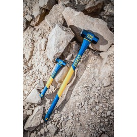 Estwing 12-Pound Hard Face Sledge Hammer for Demolition/Stake Driving, 50-55 HRC, 36-Inch Fiberglass Handle, Overstrike Protection, Textured Grip