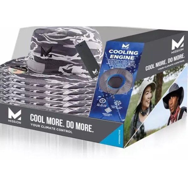 Mission Lot of 10: Mission Bucket Hat Matrix Camo Silver