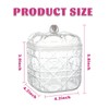 JynJyn 2-Pack Scrunchies Holder, 30oz Q-tip Holder, Plastic Bathroom Canisters,