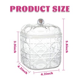 JynJyn 2-Pack Scrunchies Holder, 30oz Q-tip Holder, Plastic Bathroom Canisters, Elegant Vanity Storage Containers for Hair Accessories & Beauty Supplies