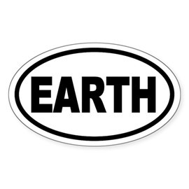 CafePress Basic Earth Oval Sticker Oval Car Bumper Sticker