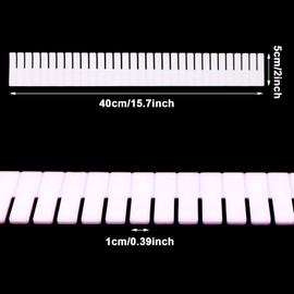 DUTWROY 30Pcs Adjustable Drawer Organizer, White Plastic DIY Grid Drawer Dividers, 15.75x1.97x0.1in, for Socks, Underwear, Makeup, Cosmetic, Clothes