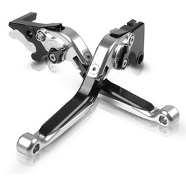 CNC Clutch & Brake Lever Sets Foldable Extendable for CBR 125R 250R 300R 500R, CB 125R 125F 300F/FA 500F/X 500, Rebel CMX250C CMX250 CA250 NSR125 GROM MSX125 Silver