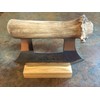 Alaskan Cultured Antler Ulu Knife and Stand