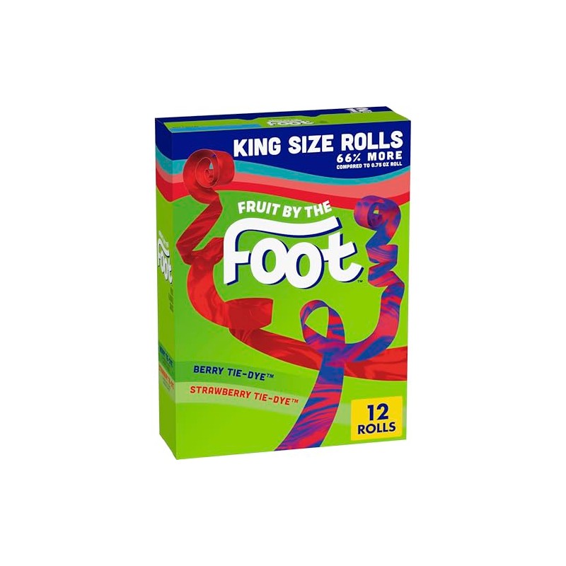 Fruit by the Foot Fruit Flavored Snacks, Berry and Strawberry