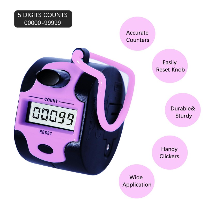 Digital Tally Counter Clicker Handheld 2 Pack Small Clicker Counters