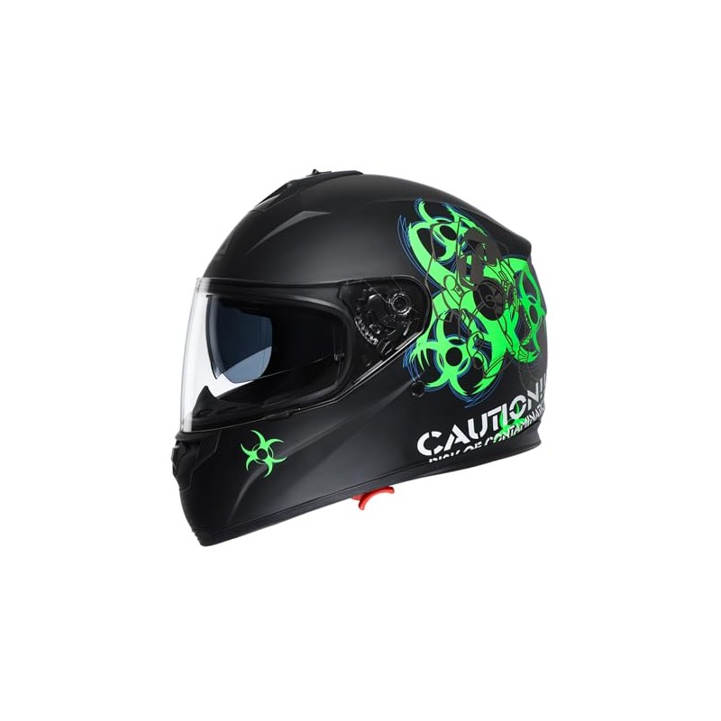 TRIANGLE Full Face Motorcycle Helmet Dual Visor Helmets for Adult
