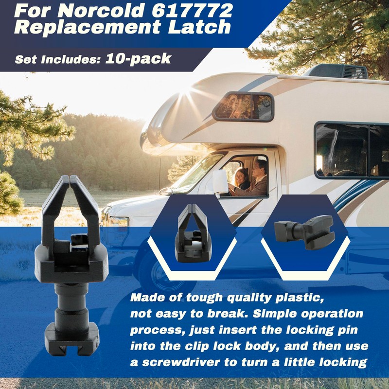 Terixe RV Refrigerator Vent Clips for Norcold 617772 Replacement, Quarter