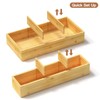 Bamboo Drawer Organizer 12.5'' X 12.5'' X 2'', Adjustable 3