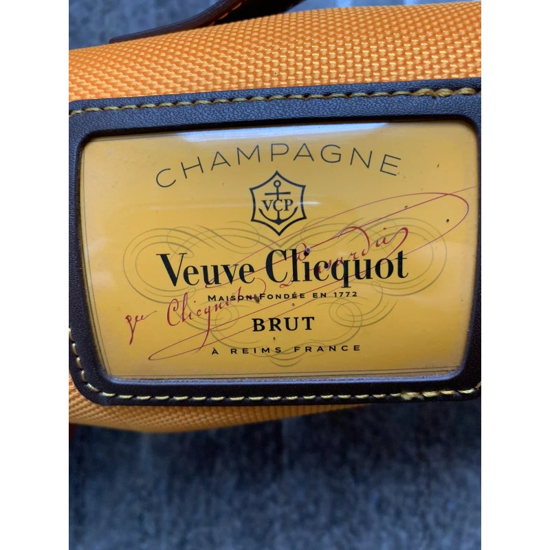 Veuve Clicquot Brut Champagne Zipper Sleeve Coozy Neoprene Orange Brand