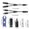 LxcshLjx MC4 Solar Panel Connectors, 5 Pair Male/Female Waterproof Solar