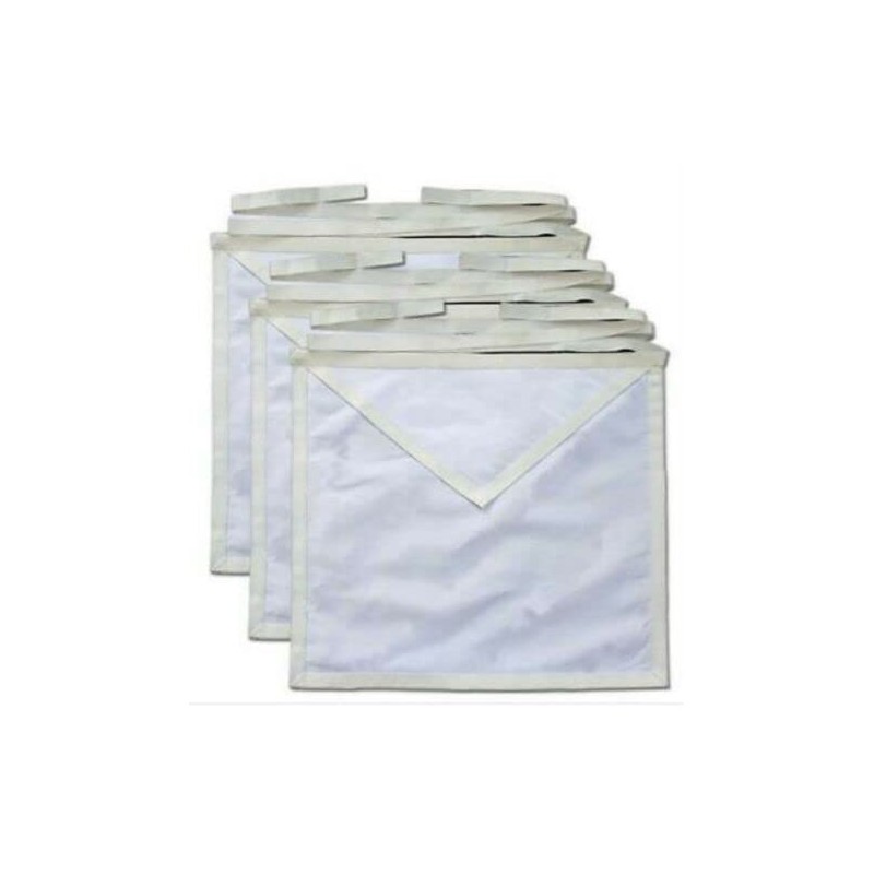 MASONIC REGALIA COTTON DUCK CLOTH CANDIDATE APPRENTICE APRONS - PACK
