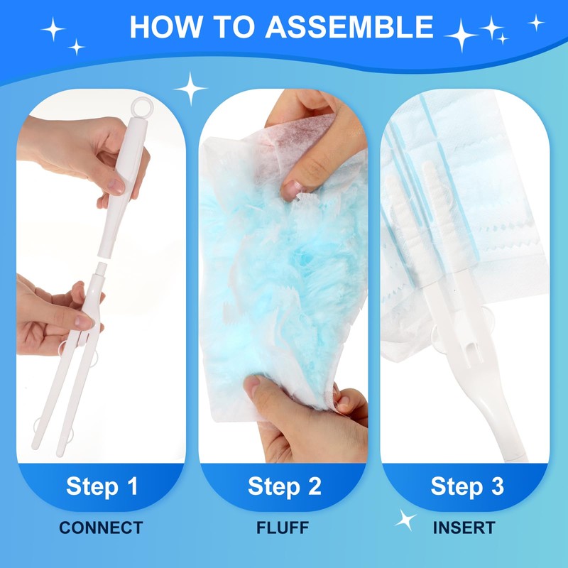 15Pack Duster Refills Compatible with Flash Dusters, Multi Surface 180