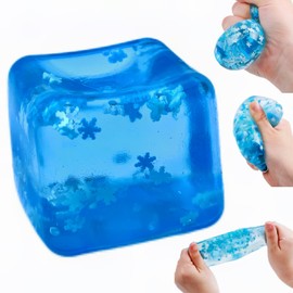Ice Cube Squishy Toys, Squishy Fidget Toys, Cube Block Stress Balls for Adults Stress Relief