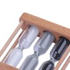 DPWOUM Light Brown Creative Wooden Sand Glass Hourglass Timer Clock