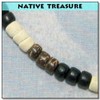 Native Treasure - 18" Black, Brown, Cream Wood Coco Bead