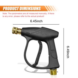 GAOLAOSY Car Washer Gun with 5 Nozzles, Max 4350 PSI High-Pressure Auto Cleaning Sprayer Gun with 1/4" Outlet Quick Connect, M22-14 Thread Interface Washer Tool for Car & Home (Washer Gun/Nozzle)