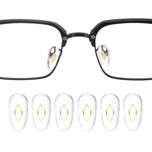 sourcing map 3 Pairs Eyeglass Nose Pad 5mm Thickness PVC