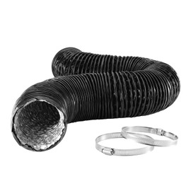 Dryer Vent Hose, 4'' Insulated Flexible Duct 8FT with 2 Duct Clamps, Heavy-Duty Three Layer Protection for HVAC Ventilation, Duct Fan Systems