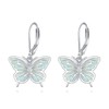 VONALA Butterfly Earrings Opal Butterfly Drop Earrings 925 Sterling Silver