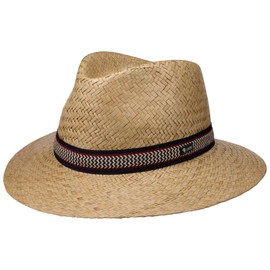Lipodo Straw Hat - Natural Coloured Hat - Spring/Summer - Summer Hat with Zag Pattern - Women & Men Natural M (56-57 cm), natural