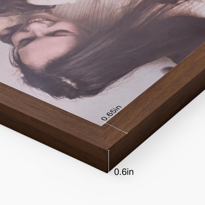 decorUhome Double 5x7 Picture Frame Vertical, Engineered Wood Bifold Photo