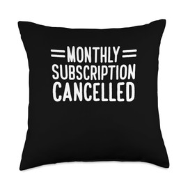 Hysterectomy Recovery Uterus Monthly Subscription Cancelled Throw Pillow