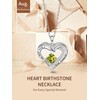 T400 Heart Necklaces for Women 925 Sterling Silver Birthstone Zirconia