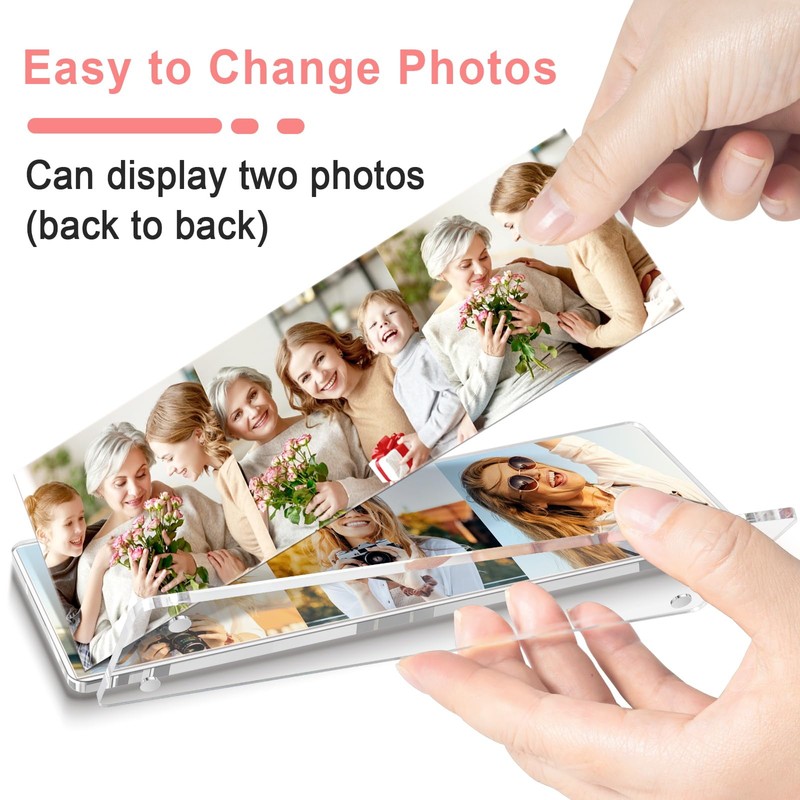 Vowcarol 2 Pack Photo Booth Frame 2x6 Picture Frame, Acrylic