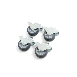 Design61 4 x Box Fixed Castors Bed Box Castors Furniture Castors Furniture Castors Side Screw-On Castors 50 x 19 mm with Soft Tread