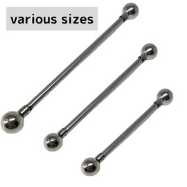 No Piercing Required Industrial Adjustable Parts Included 14G Cartilage Piercing 20mm-35mm Magnetic Fake Earrings Non-Hole Earrings Indus Earrings Grunge Mass-Produced, Stainless Steel, No Gemstone