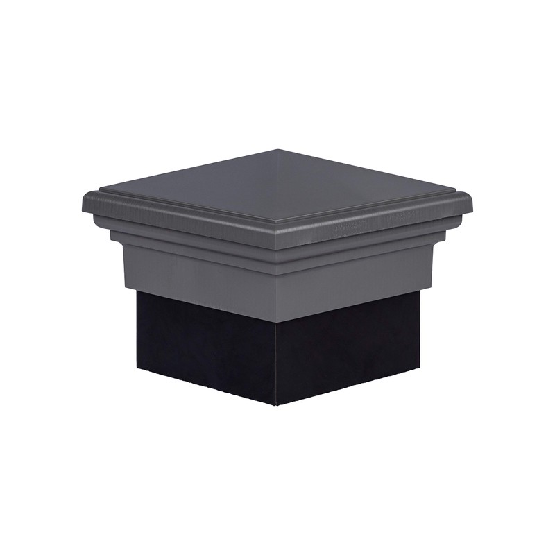 8x8 Post Cap (True 8") Grey New England Pyramid Style