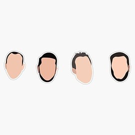 Impactical Jokers - Sal, Murr, Brian, Joe Heads Bumper Sticker Vinyl Decal 5 inches