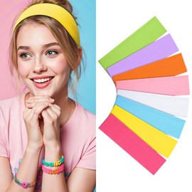 8 Pcs Headbands for Women Girls: Fashion Neon Hair Accessories Head Bands for Women Girl Stretchy Soft Hair Styling hairBand Valentines Day Gifts for Her Gf Christmas Easter Basket Stuffers Essentials