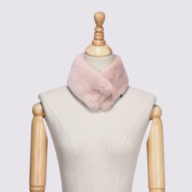 Lara 라라 자석 털 목도리-핑크 (라라 캔버스백 증정) (LALAF167) Lala Magnetic Fur Scarf - Pink (Free Lala Canvas Bag) (LALAF167)