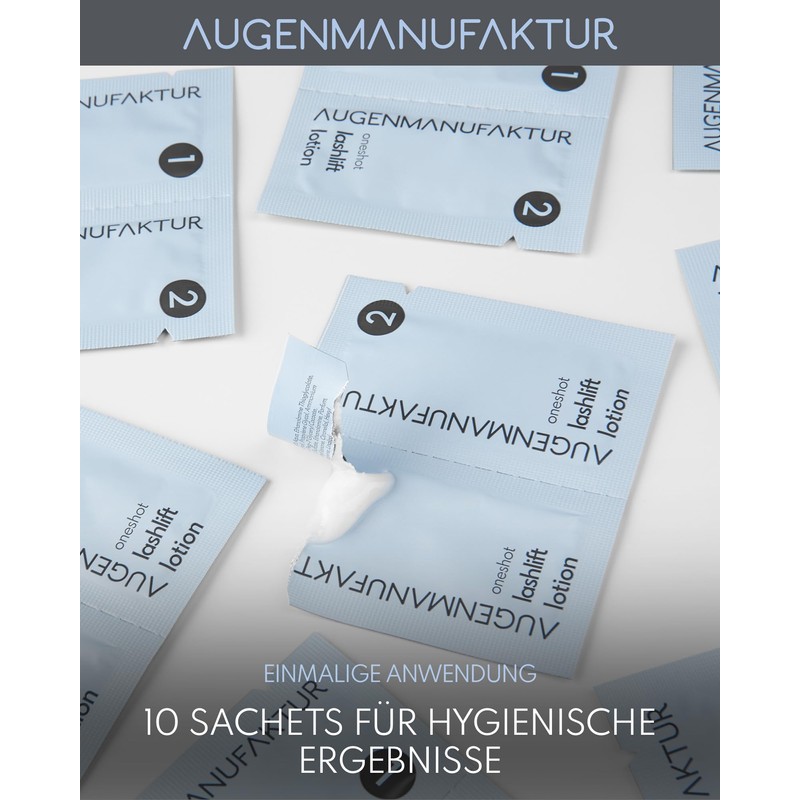 Augenmanufaktur Eyelash Lifting Lotion Double Chamber Sachets Lotion #1 and