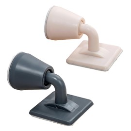 2 Pack Wall Mounted Door Stop and Catch Holder, Half Moon Floor Stopper Protects Walls from Damage for Home and Office Security