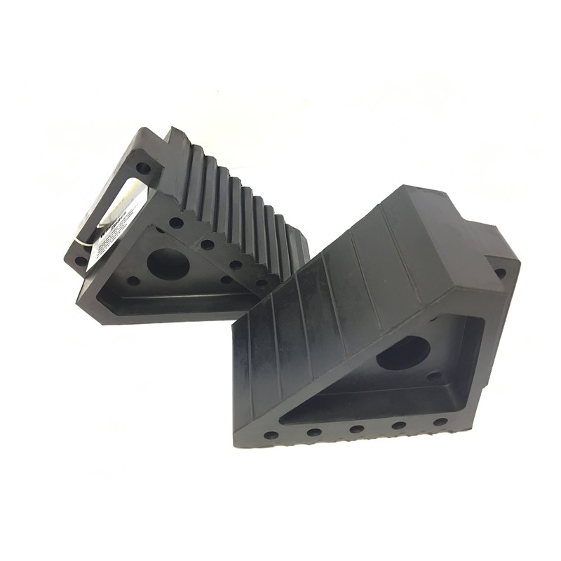 MAXXHAUL 70472 Solid Rubber Heavy Duty Black Wheel Chock 2-Pack,