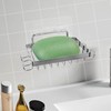 Stainless Steel Shower Soap Holder with 4 Hooks Saver for