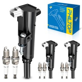 PHILTOP Set of 6 Ignition Coil Pack and Iridium Spark Plugs Fits for 2009-2011 Nitro,2009-2012 Ram 1500,Liberty,2009-2010 Dakota/Grand Cherokee/Commander,2009 Raider/Durango,2011 Dakota