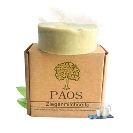 PAOS Goat Milk Soap, Approx. 150 g Acne Soap, Natural Soap, Handmade, Natural Product, No Chemicals, Traditional, Recommended for Acne, Pimples and Blackheads