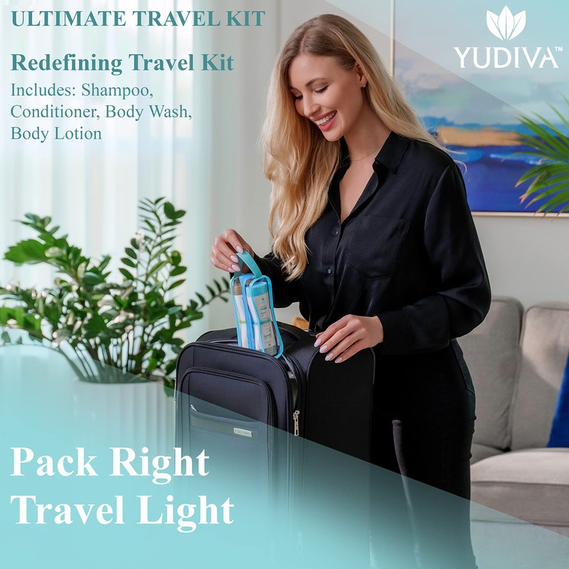 ULTIMATE TRAVEL KIT - Shampoo, Conditioner, Body Wash, Body Lotion/Travel